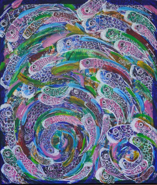 新緑の海 — painting by Konatsu Ishijima