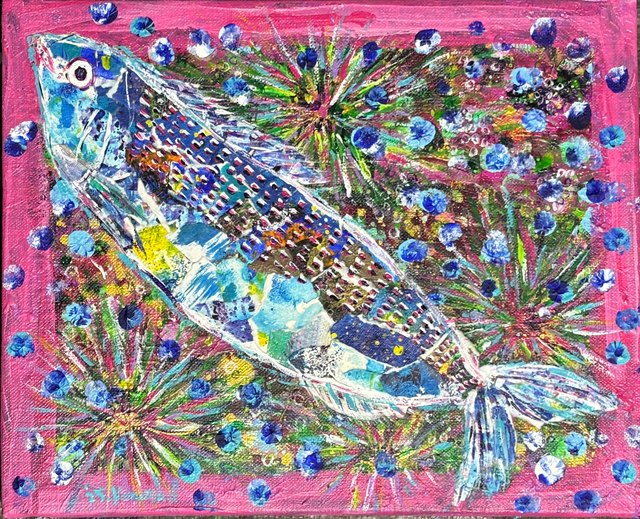 魚の祭 — painting by Konatsu Ishijima